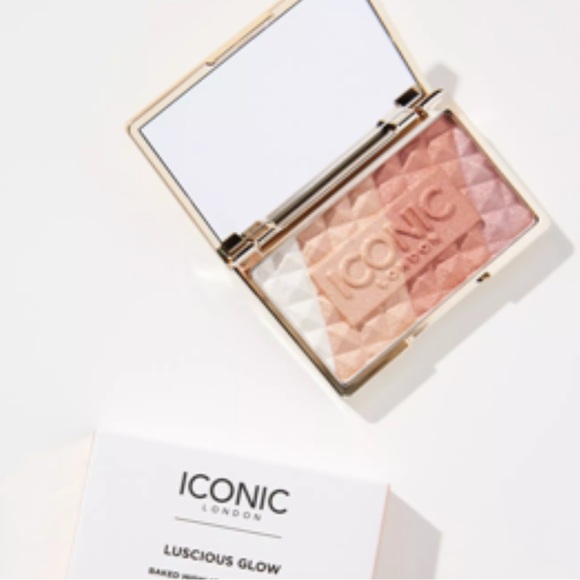 LAST 1! ICONIC London Luscious Glow Baked Face Highlighter Palette 🌟NEW IN BOX - Picture 2 of 3